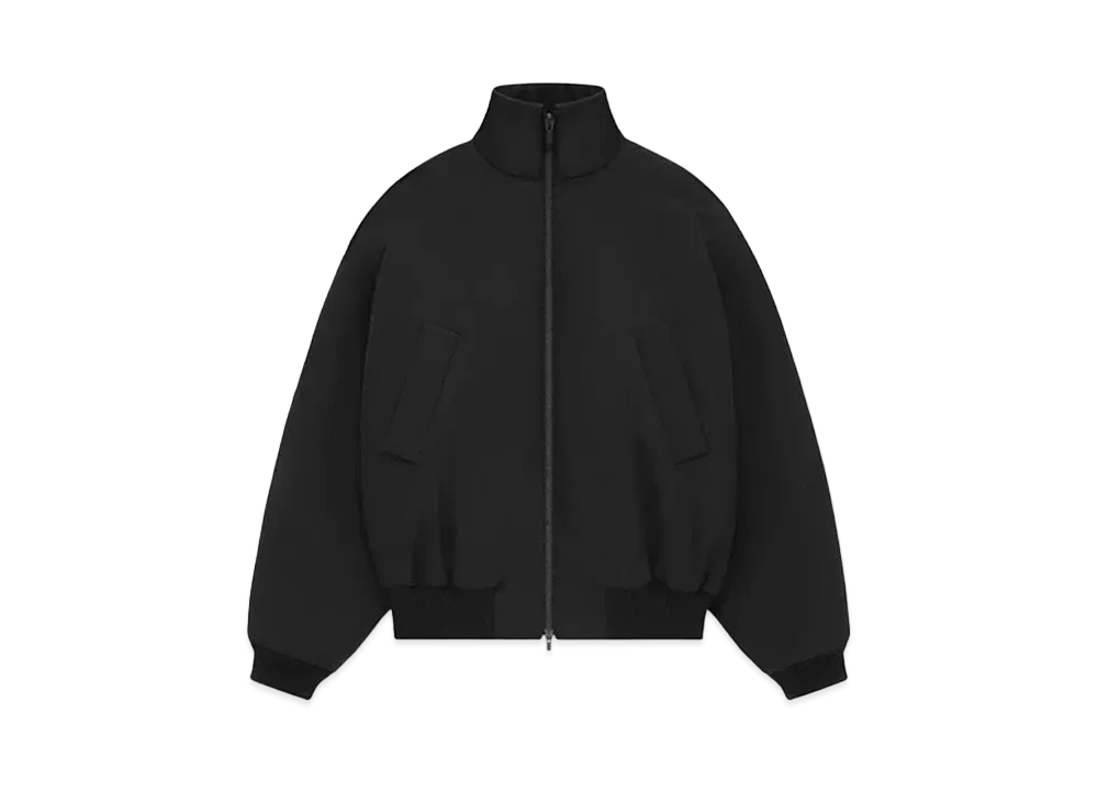 FEAR OF GOD ESSENTIALS Weighted Twill Bomber "Black"