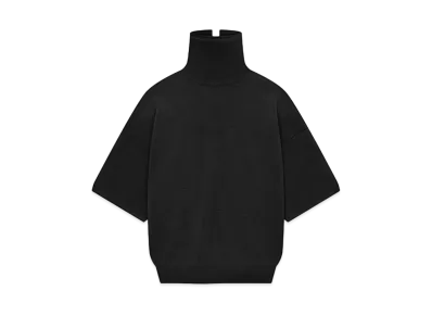 FEAR OF GOD ESSENTIALS Merino Knit High Neck Tee "Melange Black"