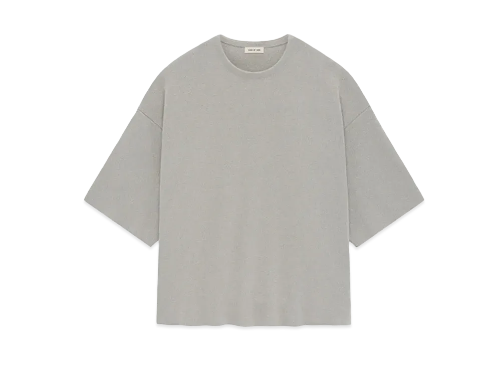 FEAR OF GOD ESSENTIALS Boucle Knit Tee "Dove Grey"