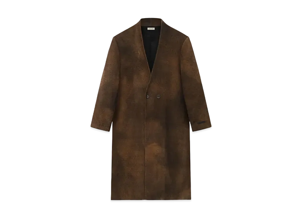 FEAR OF GOD ESSENTIALS Leather Lapelless Coat "Mocha"