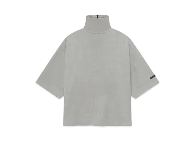 FEAR OF GOD ESSENTIALS Wool Canvas High Neck Short Sleeve Shirt "Paris Sky"