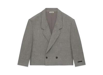 FEAR OF GOD ESSENTIALS Wool Canvas Cropped Relaxed Blazer "Titanium"