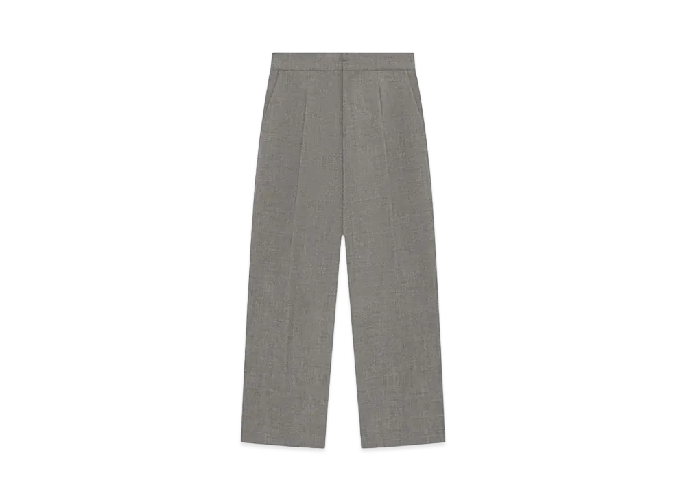 FEAR OF GOD ESSENTIALS Wool Canvas Wide Leg Trousers "Dark Heather Grey"