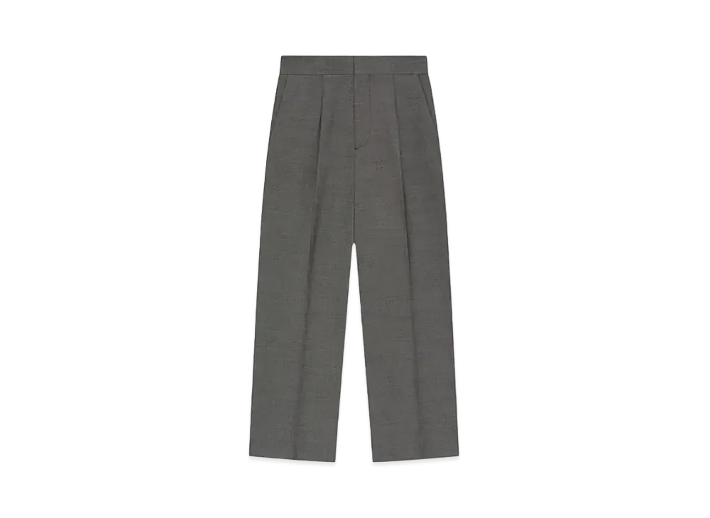 FEAR OF GOD ESSENTIALS Double Cotton Wool Wide Leg Trousers "Titanium"