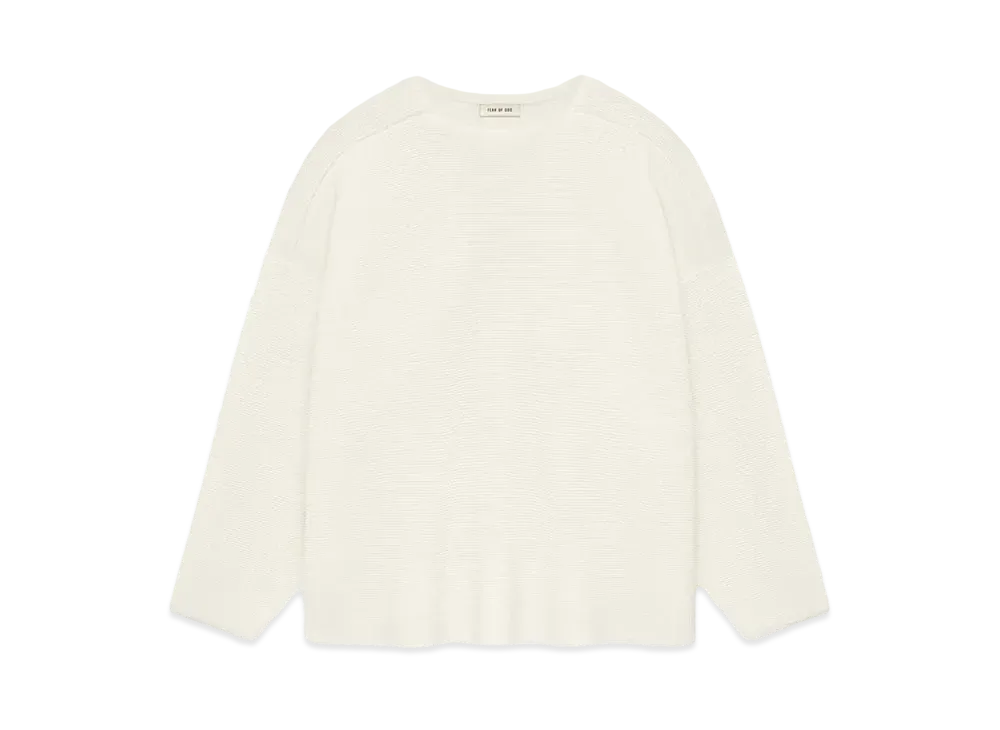 FEAR OF GOD ESSENTIALS Ottoman Straight Neck Sweater "Cream"