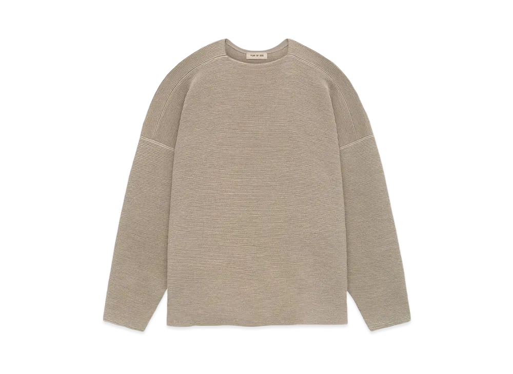 FEAR OF GOD ESSENTIALS Ottoman Straight Neck Sweater "Tan"