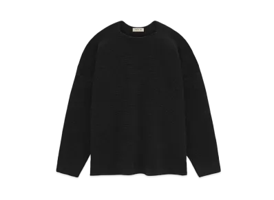 FEAR OF GOD ESSENTIALS Ottoman Straight Neck Sweater "Melange Black"