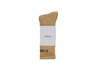FEAR OF GOD ESSENTIALS Front Logo Crew Socks "Khaki"