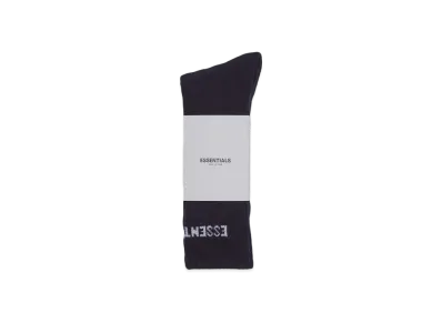 FEAR OF GOD ESSENTIALS Front Logo Crew Socks "Black"