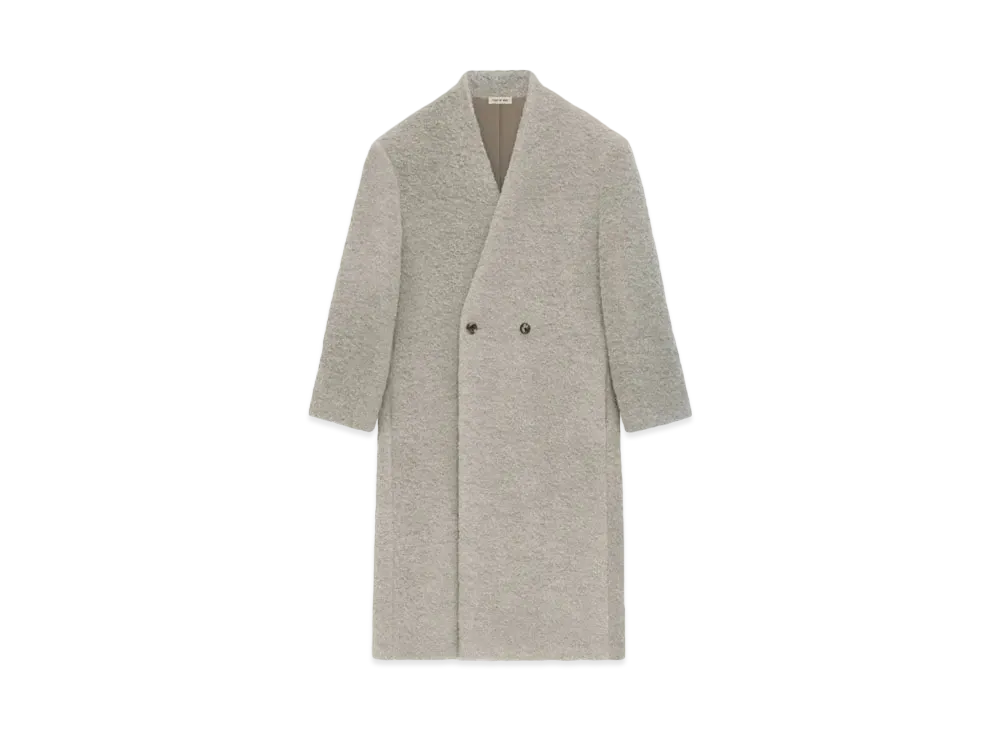 FEAR OF GOD ESSENTIALS Wool Boucle Lapelless Coat "Paris Sky"