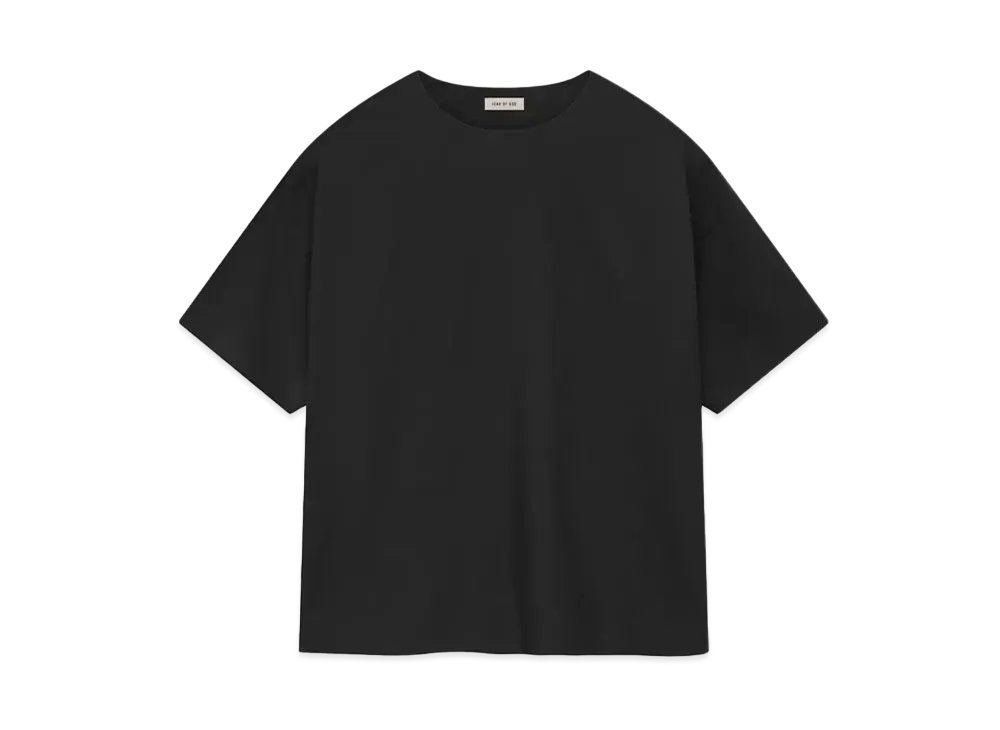 FEAR OF GOD ESSENTIALS Wool Mohair Relaxed Tee "Black"