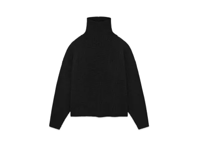 FEAR OF GOD ESSENTIALS Heavy Waffle Turtleneck "Black"