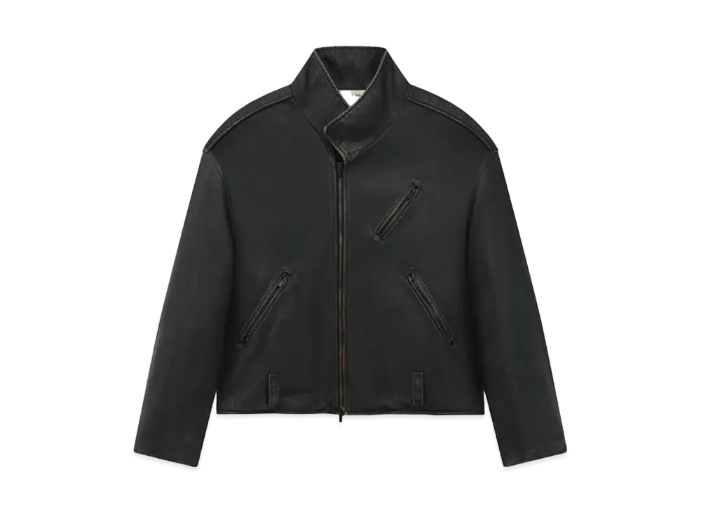 FEAR OF GOD Leather Motorcycle Jacket "Black"