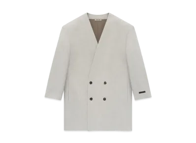 FEAR OF GOD Wool Flannel Long Relaxed Lapelless Blazer "Paris Sky"