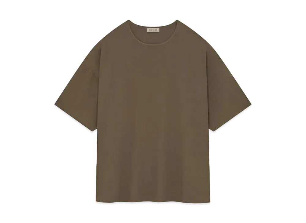 FEAR OF GOD Wool Crepe Double Layer Tee "Wood"
