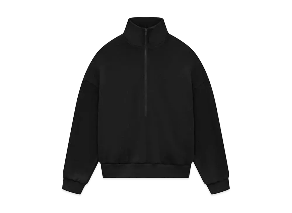 FEAR OF GOD Fleece Half Zip Mockneck "Black"