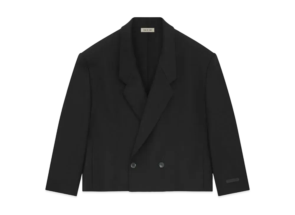 FEAR OF GOD Wool Gabardine Cropped Blazer "Black"