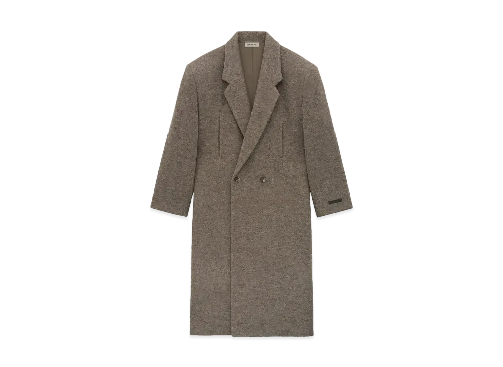 FEAR OF GOD Boiled Wool Relaxed Overcoat "Wood"