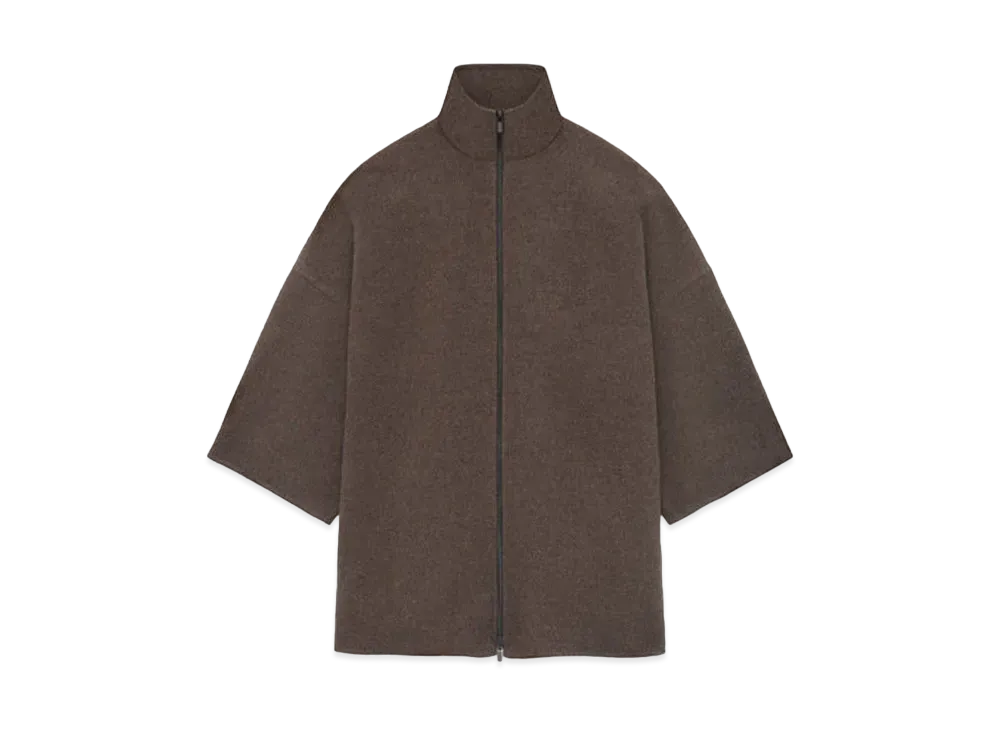 FEAR OF GOD Brushed Wool Cashmere Short Sleeve Jacket "Mocha"