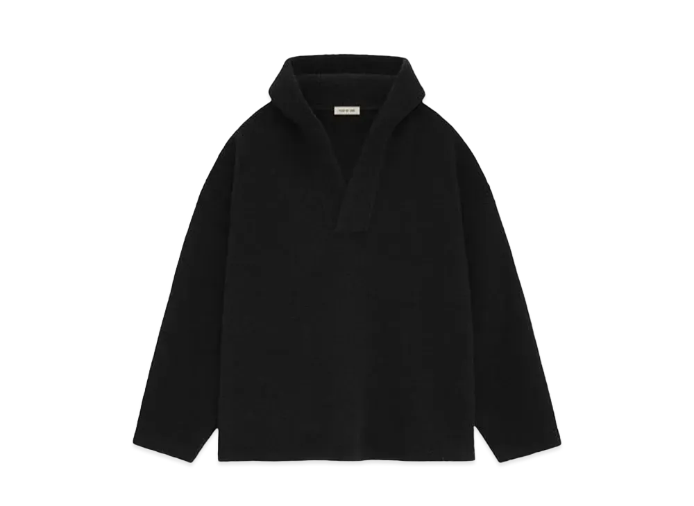 FEAR OF GOD Merino Boucle Polo Hoodie "Black"