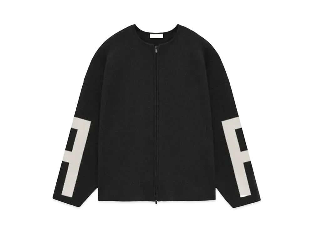 FEAR OF GOD Merino Full Zip Sweater "Melange Black"
