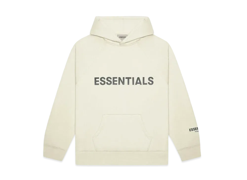 FEAR OF GOD ESSENTIALS 3D Silicon Applique Pullover Hoodie "Butter Cream"