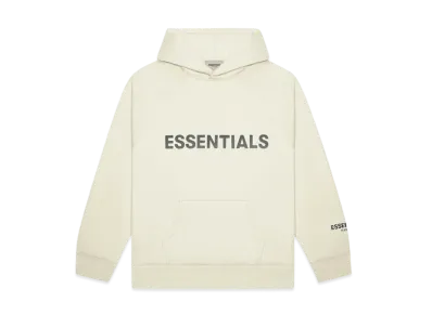FEAR OF GOD ESSENTIALS 3D Silicon Applique Pullover Hoodie "Butter Cream"