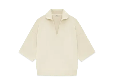 FEAR OF GOD Merino Short Sleeve Polo Sweater "Lemon Cream"