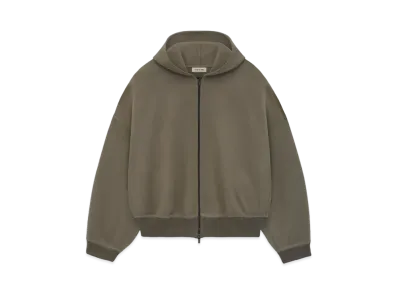 FEAR OF GOD Double Wool Cashmere Hooded Bomber "Wood"