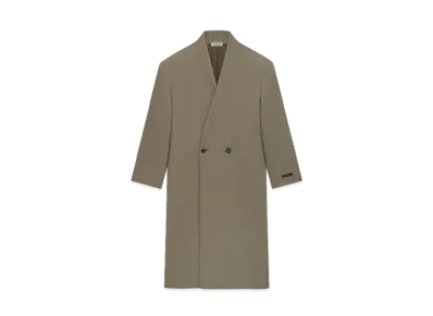 FEAR OF GOD Melton Wool Lapelless Coat "Wood"