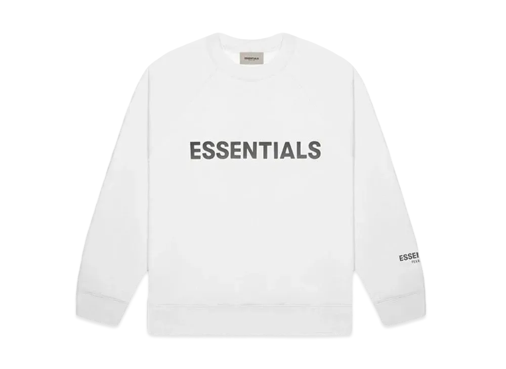 FEAR OF GOD ESSENTIALS 3D Silicon Applique Crewneck "White"