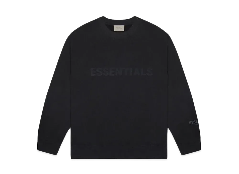 フィアオブゴッド エッセンシャルズ 3D シリコン アップリケ クルーネック "ブラック"