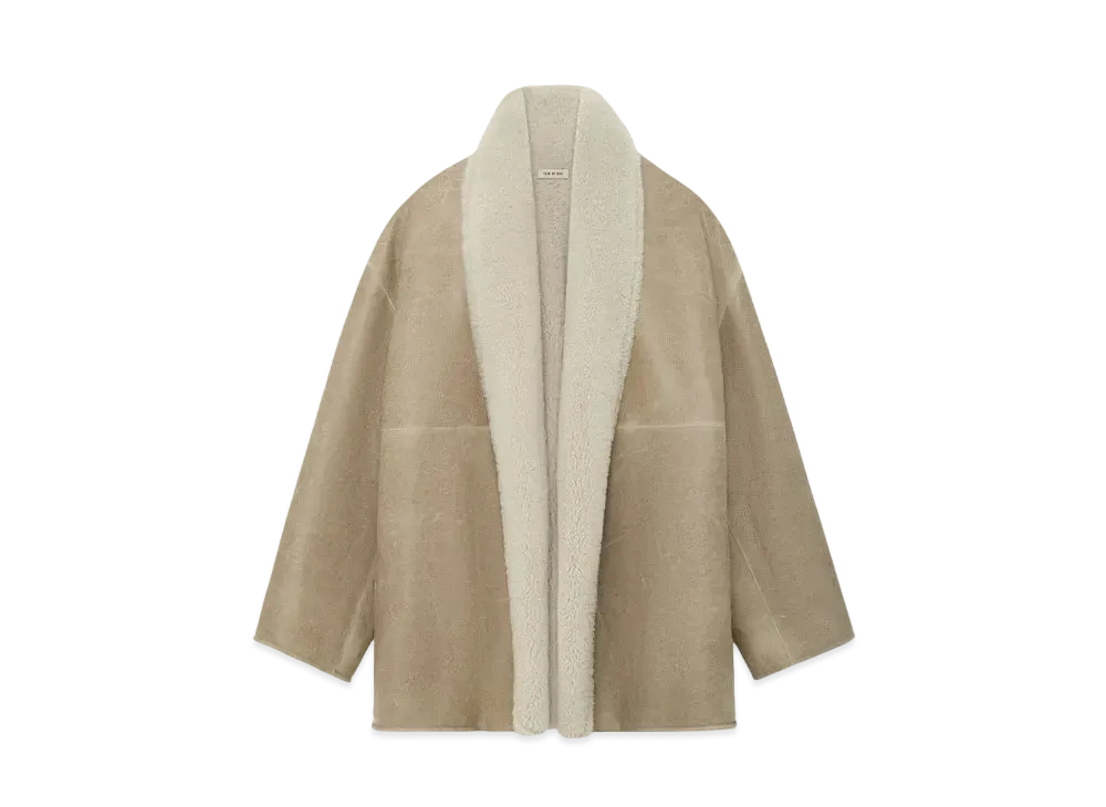 FEAR OF GOD Sherpa Shawl Collar Jacket "Vintage Leather"