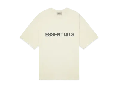 FEAR OF GOD ESSENTIALS 3D Silicon Applique Boxy T-Shirt "Buttercream"