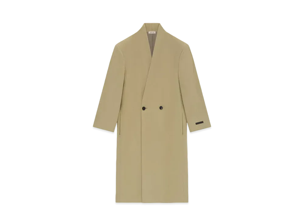 FEAR OF GOD Melton Wool Lapelless Coat "Dune"