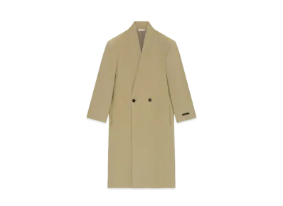 FEAR OF GOD Melton Wool Lapelless Coat "Dune"