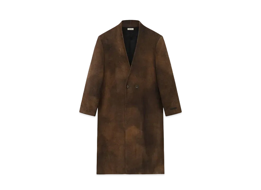 FEAR OF GOD Leather Lapelless Coat "Mocha"