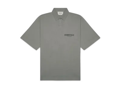 FEAR OF GOD ESSENTIALS Short Sleeve Boxy Polo "Grey/Charcoal"