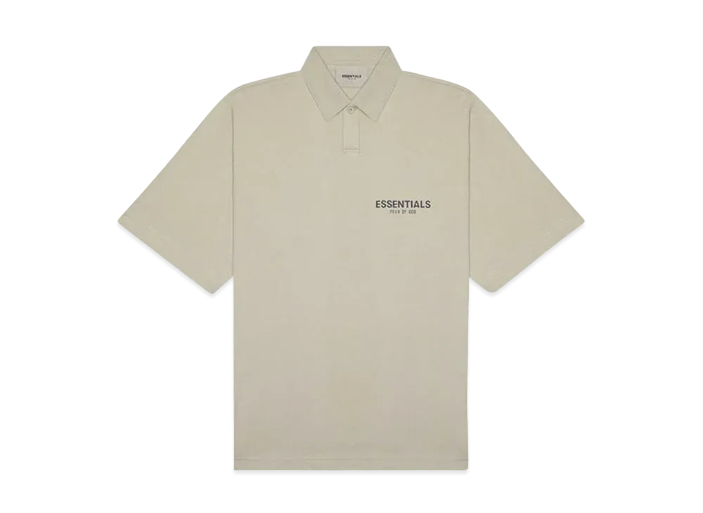 FEAR OF GOD ESSENTIALS Short Sleeve Boxy Polo "Tan/String"