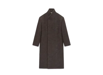 FEAR OF GOD Wool Chevron Stand Collar Overcoat "Mocha"