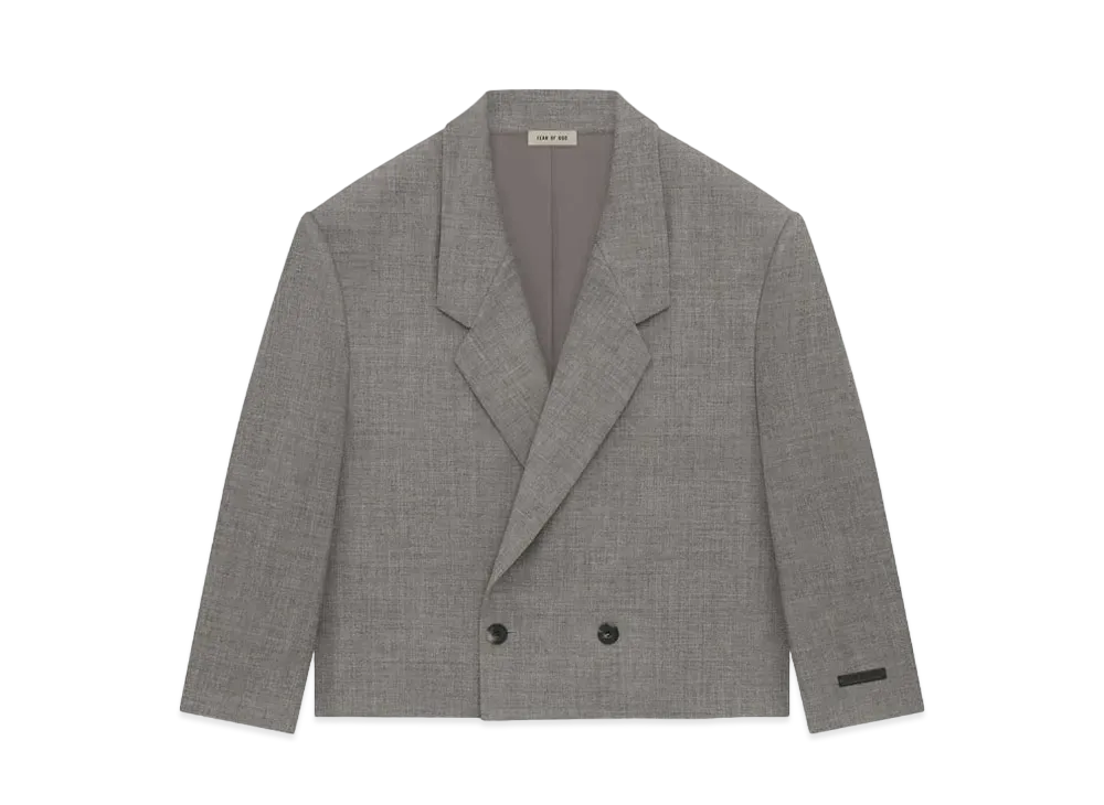 FEAR OF GOD Wool Canvas Cropped Relaxed Blazer "Titanium"
