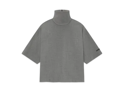 FEAR OF GOD Wool Canvas High Neck Short Sleeve Shirt "Titanium"