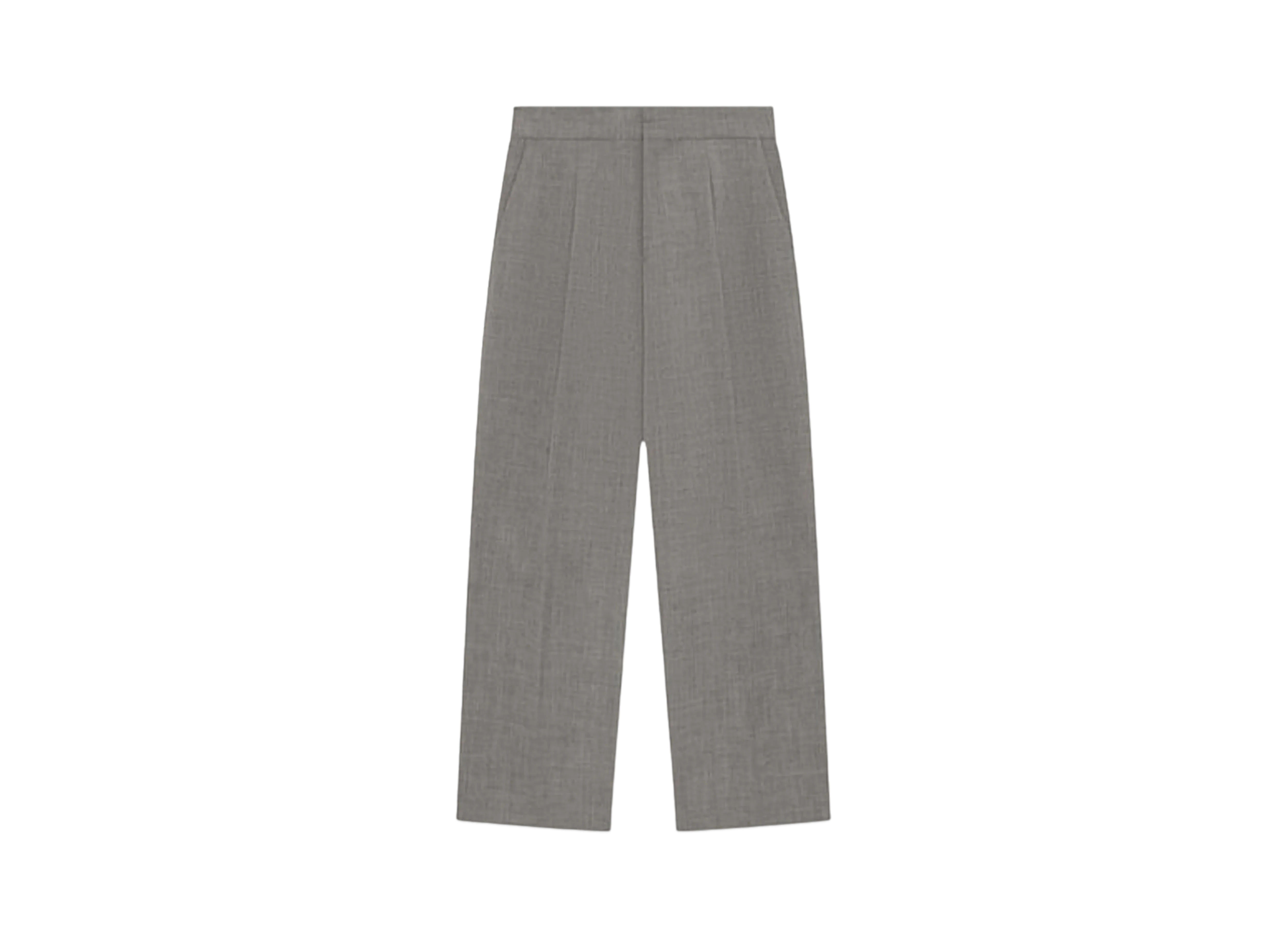 FEAR OF GOD Wool Canvas Wide Leg Trousers "Dark Heather Grey"