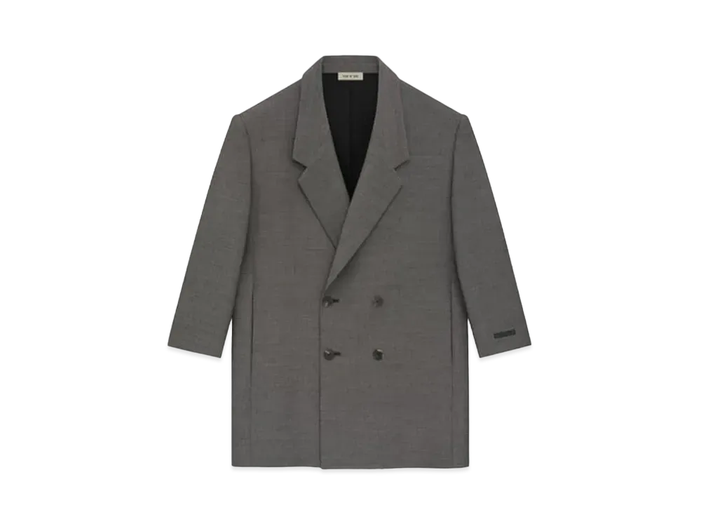 FEAR OF GOD Wool Double Cotton Wool Long Relaxed Blazer "Titanium"