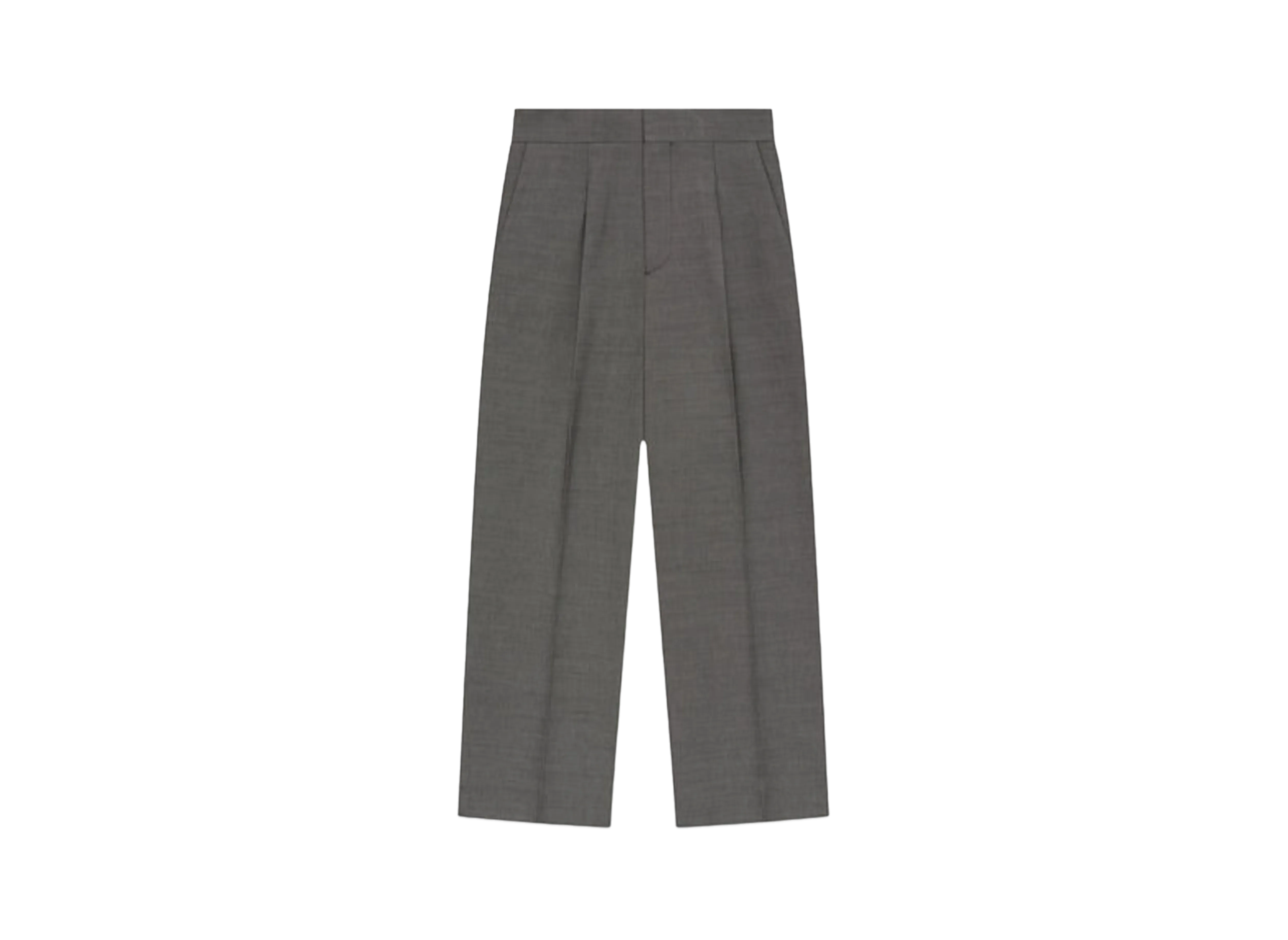 FEAR OF GOD Wool Double Cotton Wool Wide Leg Trousers "Titanium"