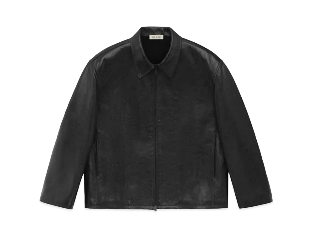 FEAR OF GOD Leather Rider Jacket "Black"