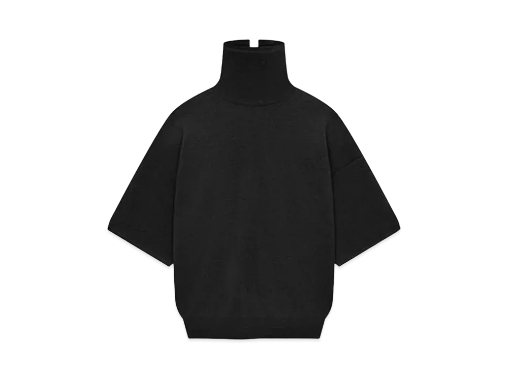 FEAR OF GOD Merino Knit High Neck Tee "Melange Black"
