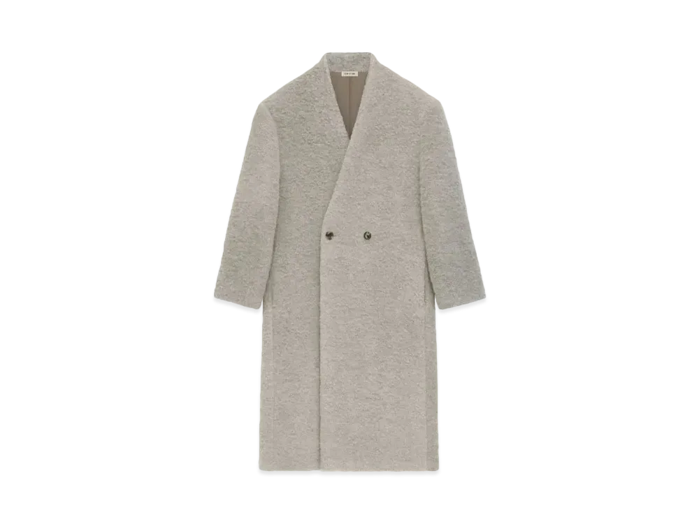 FEAR OF GOD Wool Boucle Lapelless Coat "Paris Sky"
