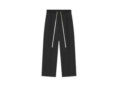 FEAR OF GOD Brushed Wool Cashmere Wide Leg Pants "Melange Black"