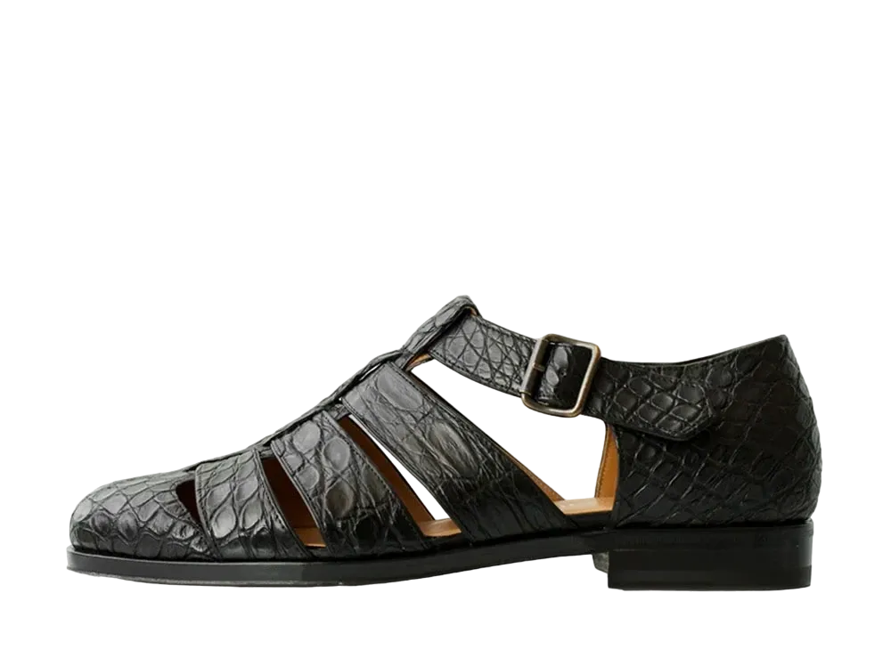 F.LLI Giacometti Ghurka Shoes Arigeta Leather "Black" FG166